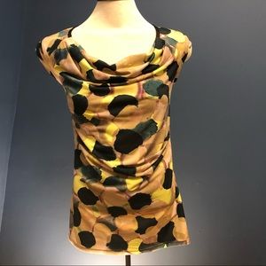 Cowl neck sleeveless blouse